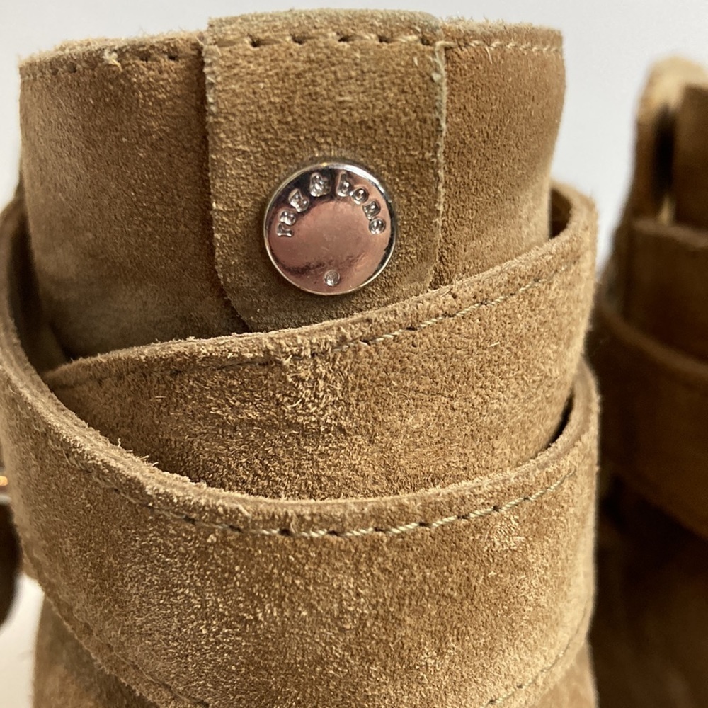 Rag & Bone Harrow Leather Ankle Boots Stone Suede Tan 38.5 EU 8.5 US Neutral - Picture 6 of 16